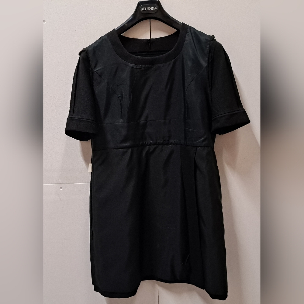 El Cortes Ingles Women's Dress Shift Midi Vintage Black Short Sleeve Size Medium - Picture 7 of 11